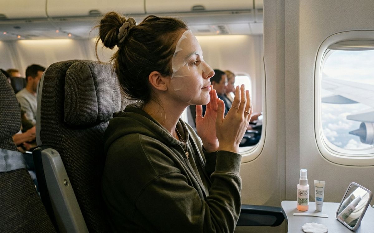 Dejé de hacerme skincare en el avión por este simple motivo